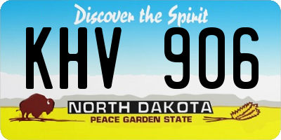 ND license plate KHV906