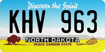 ND license plate KHV963