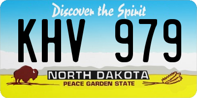 ND license plate KHV979