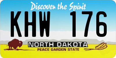 ND license plate KHW176