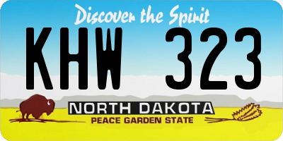 ND license plate KHW323