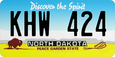 ND license plate KHW424