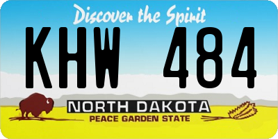 ND license plate KHW484