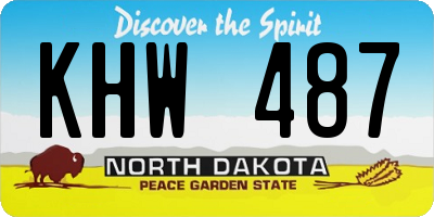 ND license plate KHW487