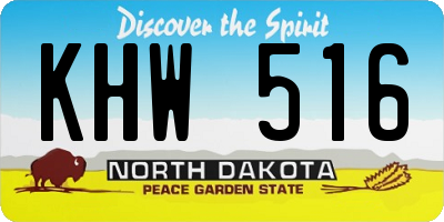 ND license plate KHW516