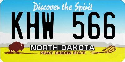 ND license plate KHW566