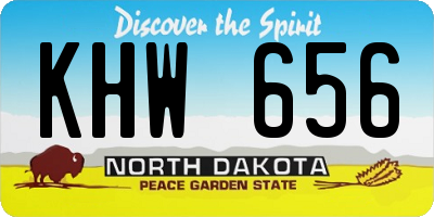 ND license plate KHW656