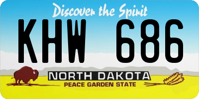 ND license plate KHW686