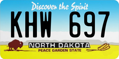 ND license plate KHW697