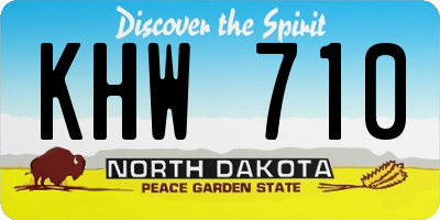 ND license plate KHW710