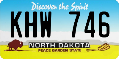 ND license plate KHW746