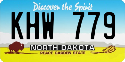 ND license plate KHW779