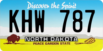 ND license plate KHW787