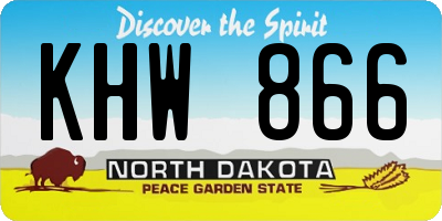ND license plate KHW866