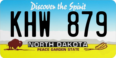 ND license plate KHW879