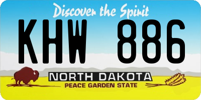 ND license plate KHW886