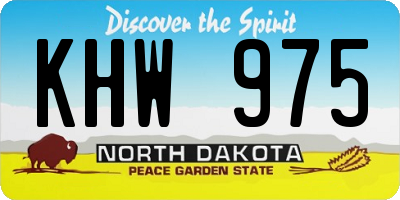 ND license plate KHW975