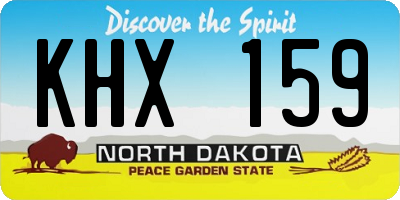 ND license plate KHX159
