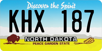ND license plate KHX187