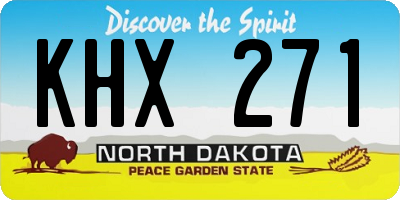 ND license plate KHX271
