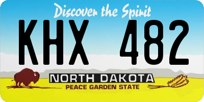 ND license plate KHX482