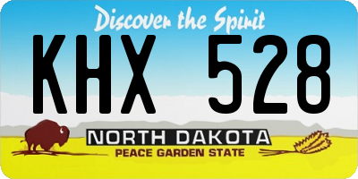 ND license plate KHX528