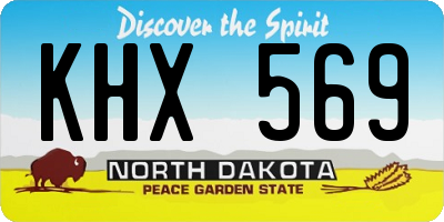 ND license plate KHX569
