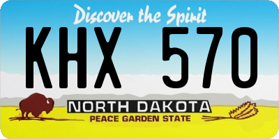 ND license plate KHX570