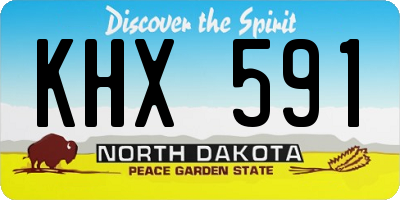 ND license plate KHX591