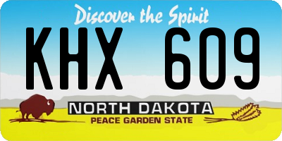 ND license plate KHX609