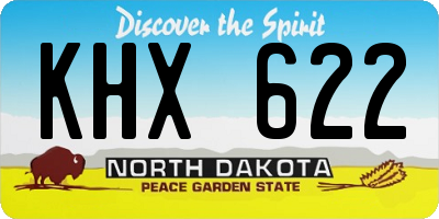 ND license plate KHX622