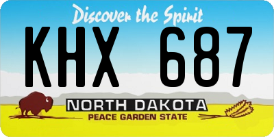 ND license plate KHX687