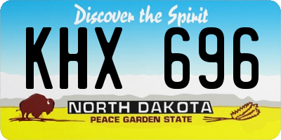 ND license plate KHX696