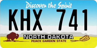ND license plate KHX741