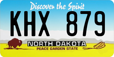 ND license plate KHX879