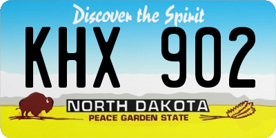 ND license plate KHX902