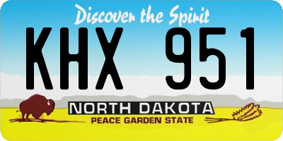 ND license plate KHX951