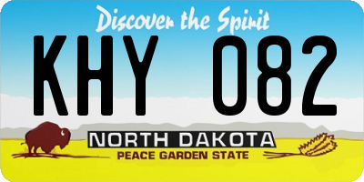 ND license plate KHY082