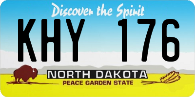 ND license plate KHY176
