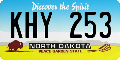 ND license plate KHY253