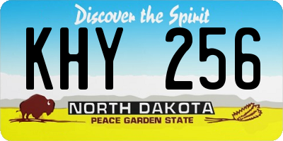 ND license plate KHY256