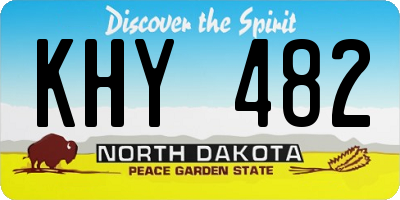 ND license plate KHY482