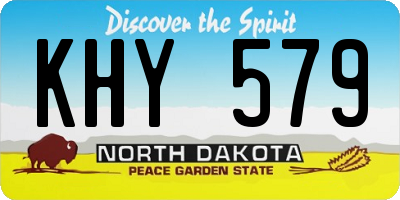 ND license plate KHY579