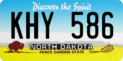 ND license plate KHY586