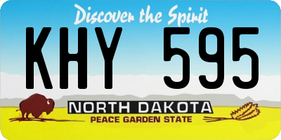 ND license plate KHY595