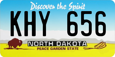 ND license plate KHY656