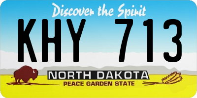 ND license plate KHY713