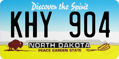 ND license plate KHY904