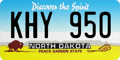 ND license plate KHY950