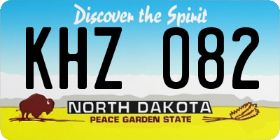 ND license plate KHZ082